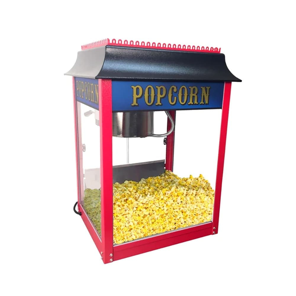 Paragon Popcorn Machine w/ 8 oz Kettle & Red Finish, 120v (1108910)
