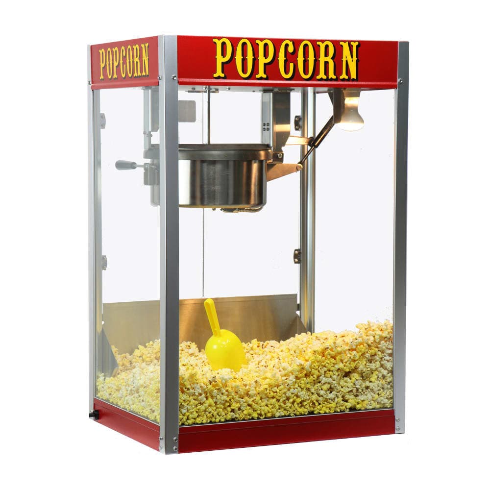 Paragon Popcorn Machine w/ 12 oz Kettle & Red Finish, 120v (1112110)