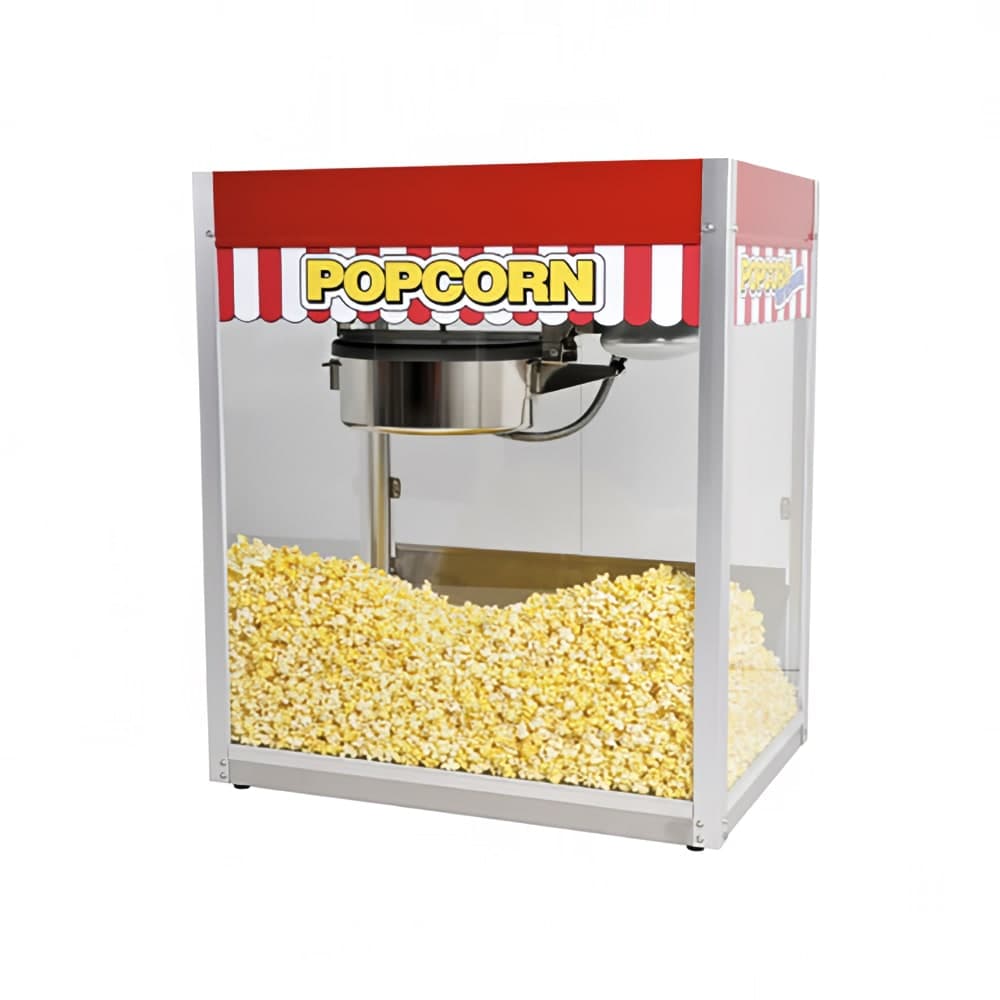Paragon Popcorn Machine w/ 16 oz Kettle & Red Finish, 120v (1116810)