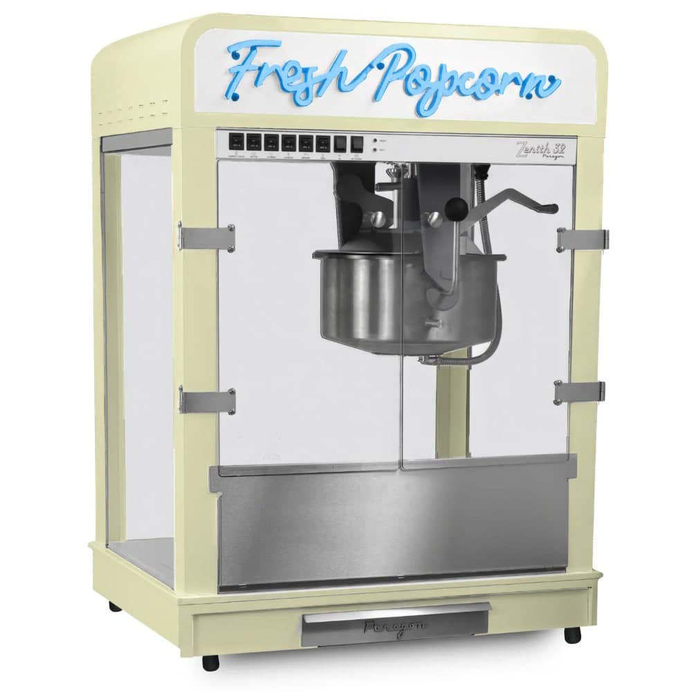 Paragon Zenith Series Popcorn Machine w/ 32 oz Kettle - Cream, 120/240v (1132500CRE)