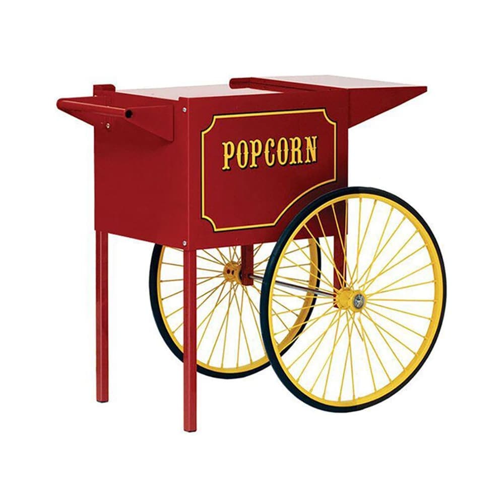 Paragon Medium Popcorn Cart for 6 & 8 Ounce Poppers w/ Storage, Red (3070010)
