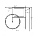 Paragon Medium Popcorn Cart for 6 & 8 Ounce Poppers w/ Storage, Red (3070010) thumbnail 2