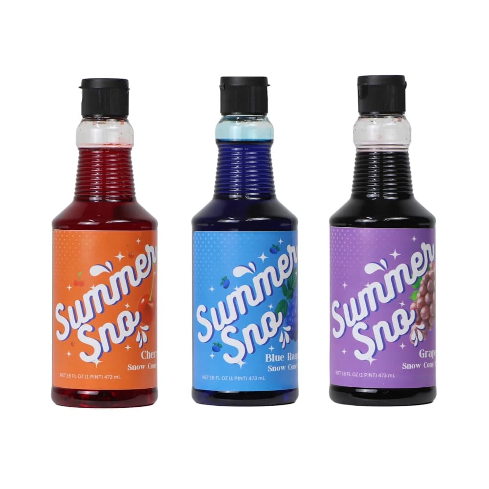 Paragon 16 oz Summer Sno Snow Cone Syrup - Flavor Variety Pack (6670)