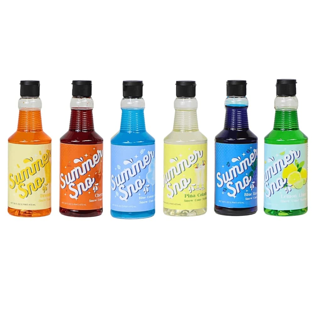 Paragon 16 oz Summer Sno Snow Cone Syrup - Flavor Variety Pack (6685)