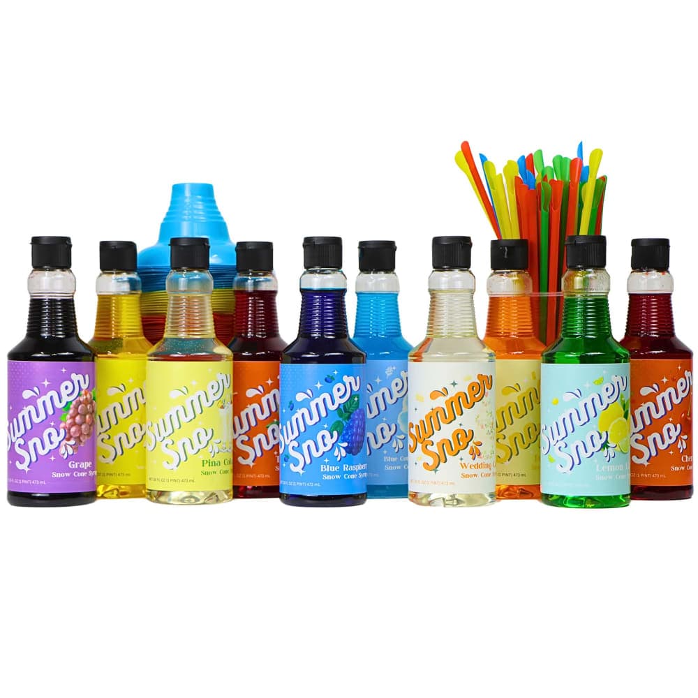 Paragon 16 oz Summer Sno Snow Cone Syrup - Flavor Variety Pack (6695)