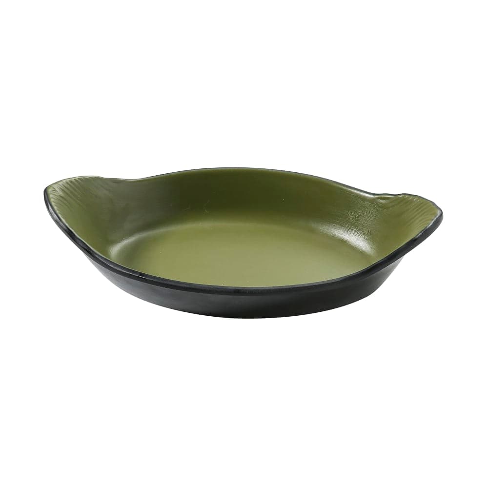 Yanco BM-608GR Oval, Rarebit, 8 3/4" x 5", Melamine, Green