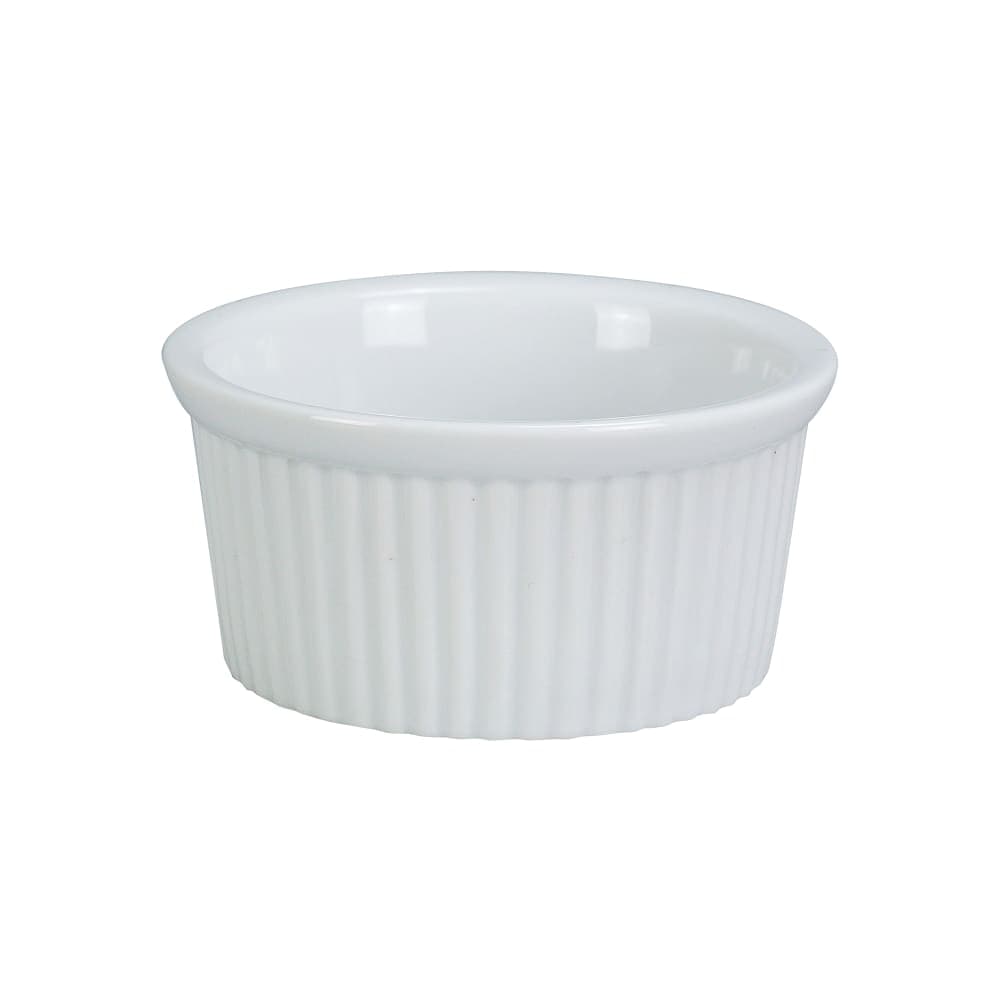 Yanco RK-102 2 oz Fluted Ramekin - Porcelain, Super White