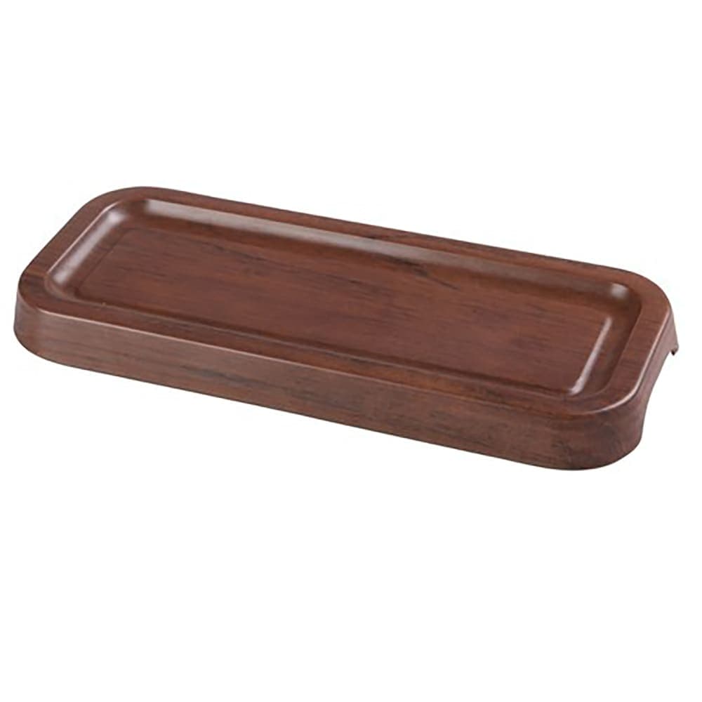 Yanco WL-410 Melamine Tray w/ Foot - 10 1/4" x 4", Wood Grain