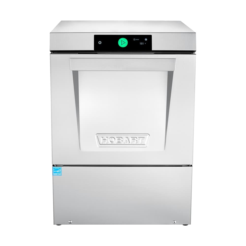 Hobart LXNH-2 LXn Series High Temp Undercounter Dishwasher w/ 48 Racks/hr Capacity, Built-in Booster, 120/208-240v