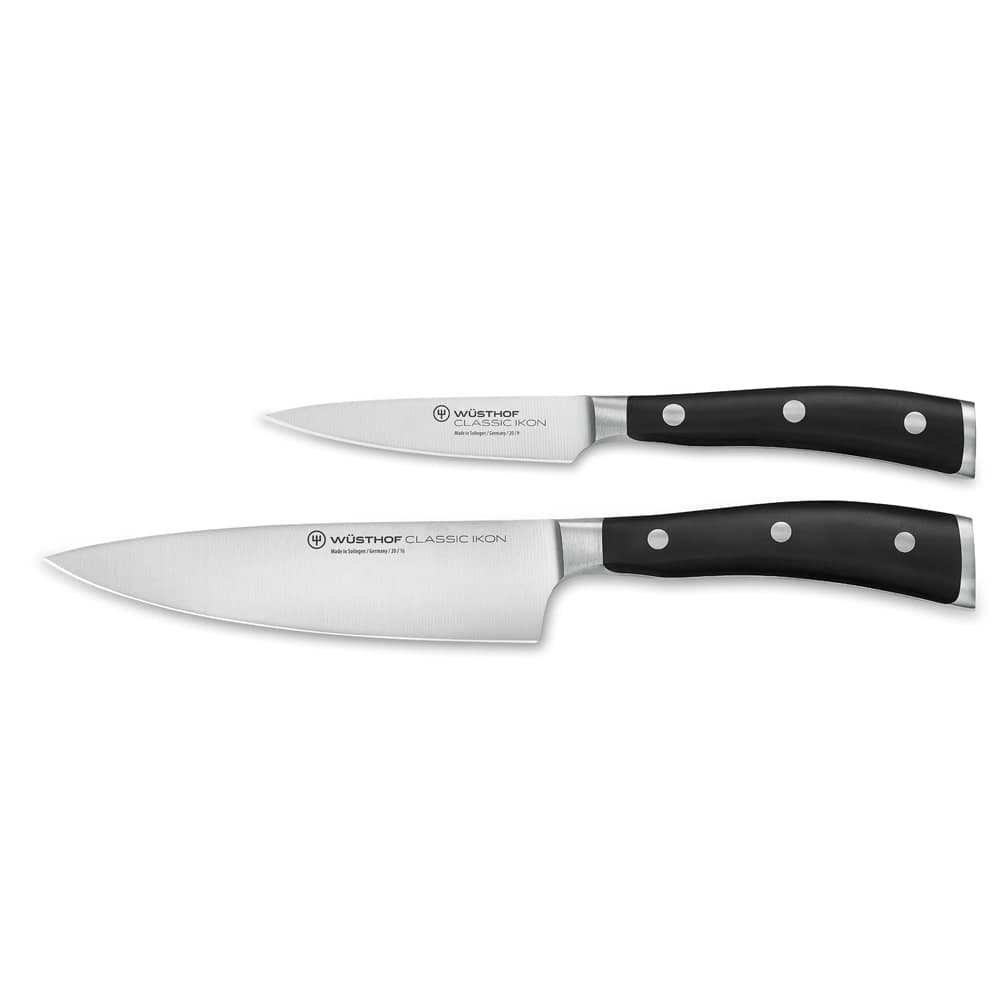 Wusthof 2 Piece Classic Ikon Prep Set w/ 3 1/2" Paring Knife & 6" Cook's Knife (1120360210)