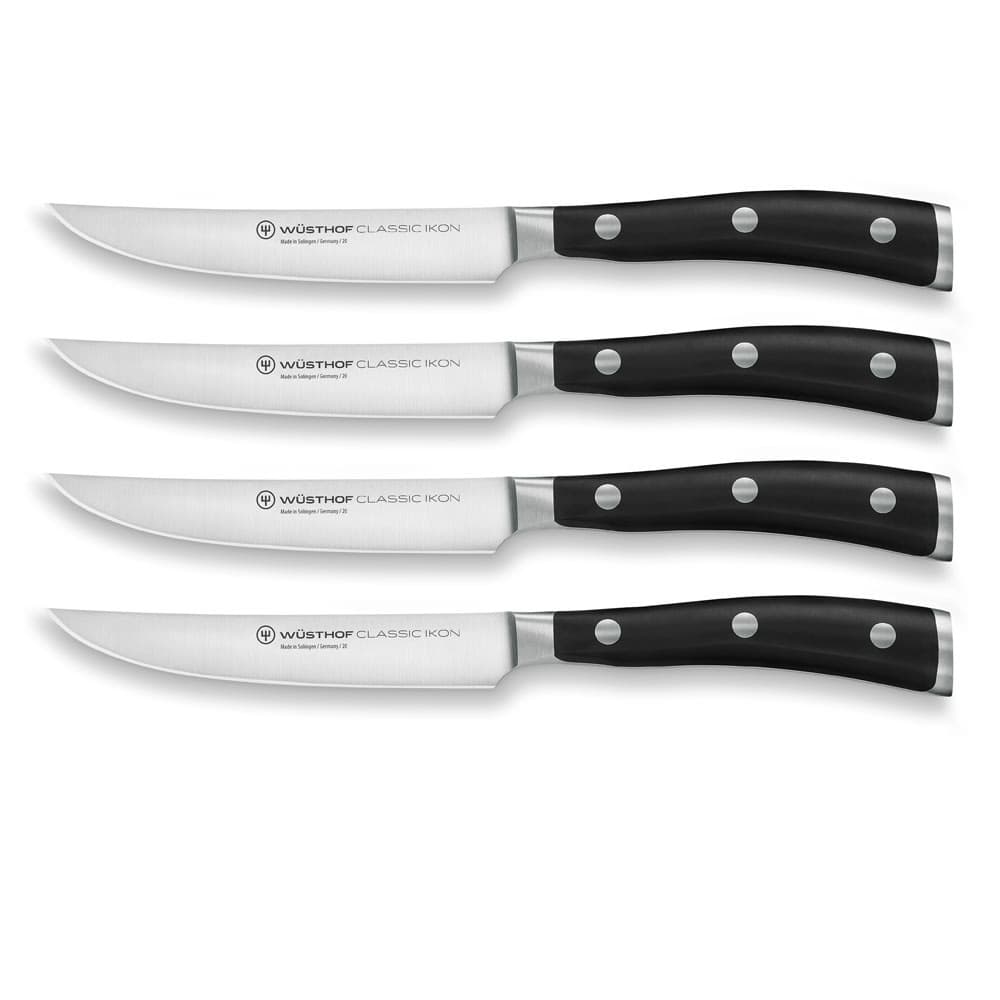 Wusthof 4 Piece Steak Knife Set w/ Black Handles (1120360401)