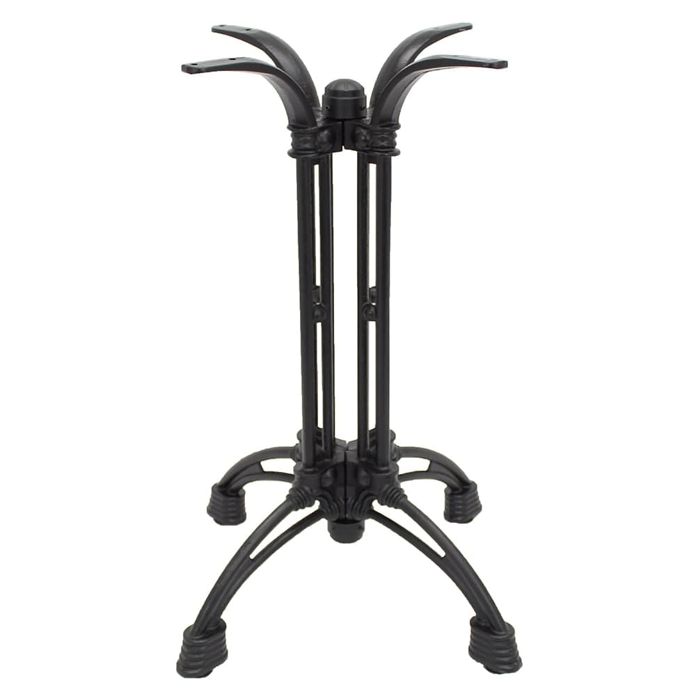 Art Marble Dining Height Table Base w/ 24" x 24" Spread - Cast Iron, Matte Black (CA18-24D)