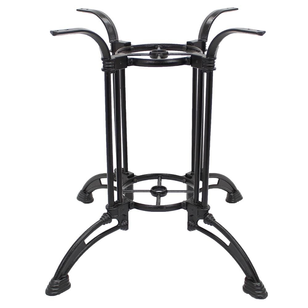 Art Marble Dining Height Table Base w/ 34" x 34" Spread - Cast Iron, Matte Black (CA28-34D)