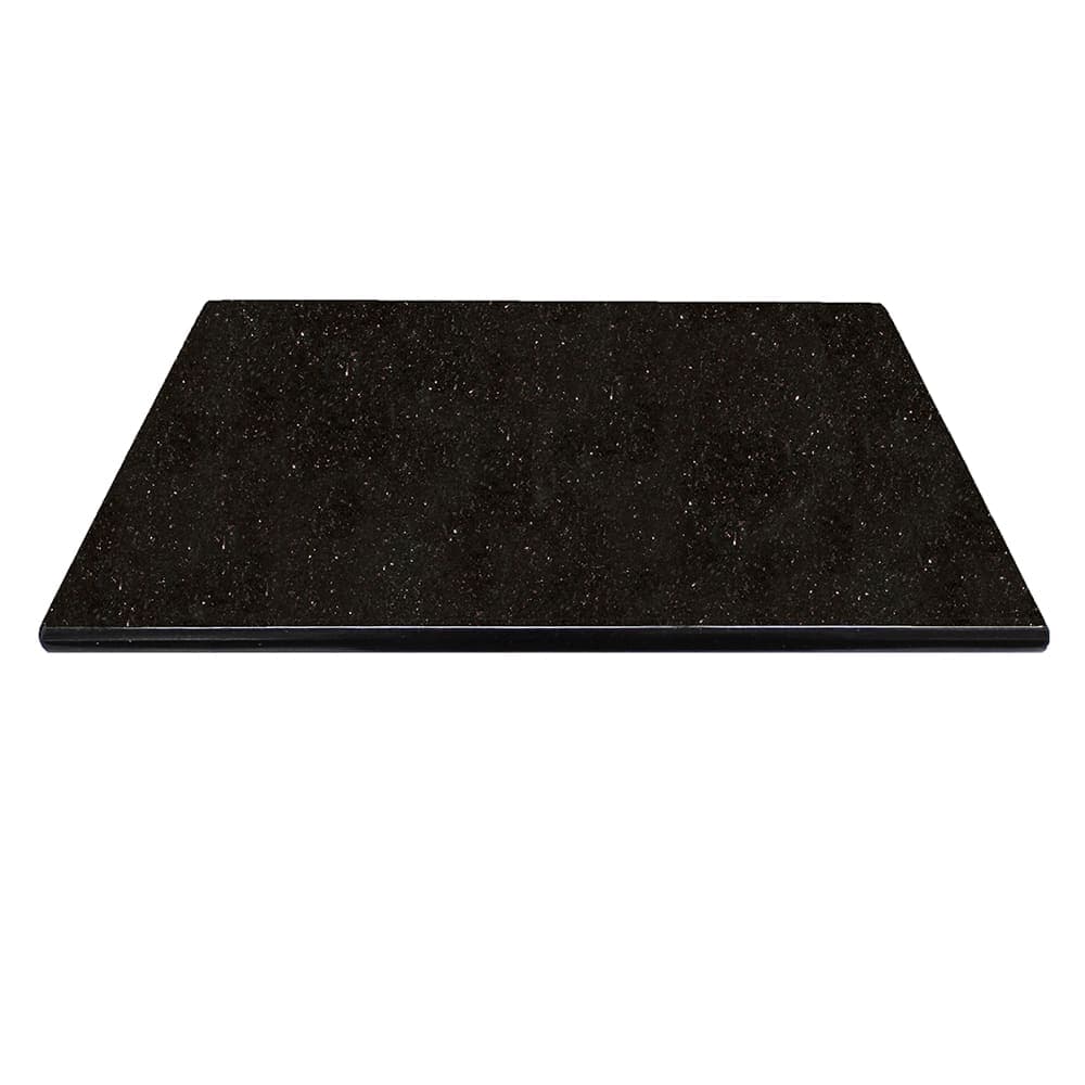 Art Marble 36" Square Granite Table Top - Indoor/Outdoor, Black Galaxy (G20636X36)