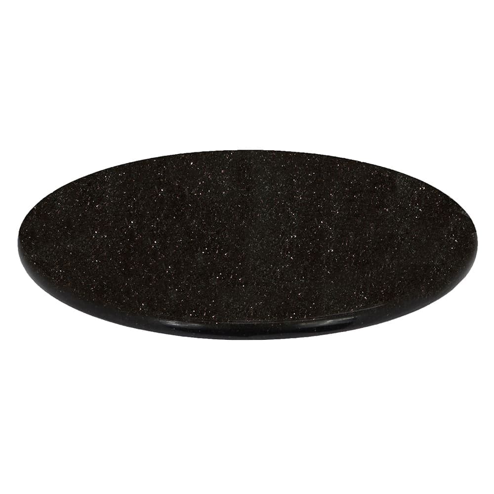 Art Marble 54" Round Granite Table Top - Indoor/Outdoor, Black Galaxy (G20654RD)