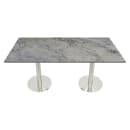 Art Marble 30" x 42" Rectangular Granite Table Top - Indoor/Outdoor, Kashmir White (G20830X42) thumbnail 3