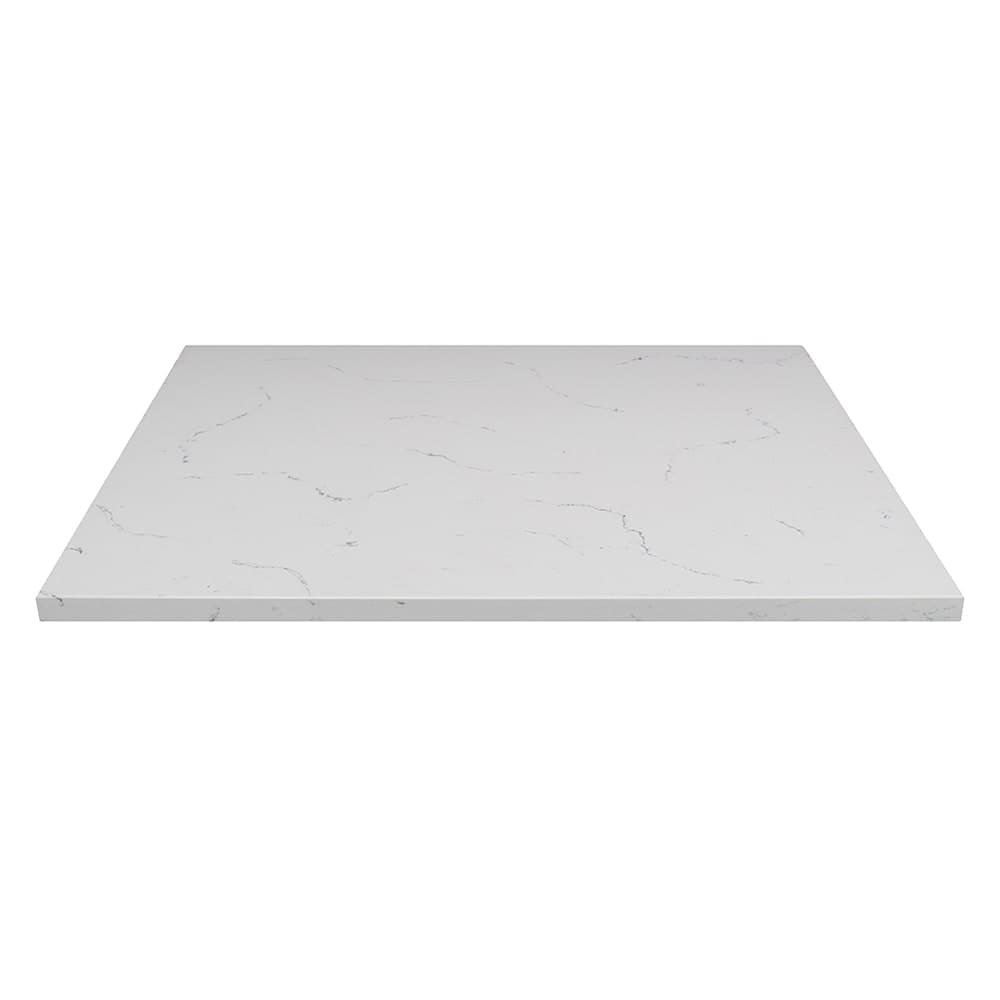 Art Marble 30" x 72" Rectangular Quartz Table Top - Indoor/Outdoor, Carrera White (Q40130X72)
