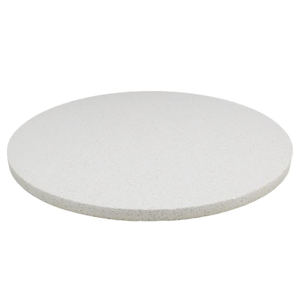 Art Marble 30" Round Quartz Table Top - Indoor/Outdoor, Snow White (Q40330RD)