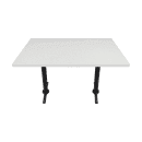 Art Marble 30" x 48" Rectangular Quartz Table Top - Indoor/Outdoor, Snow White (Q40330X48) thumbnail 3