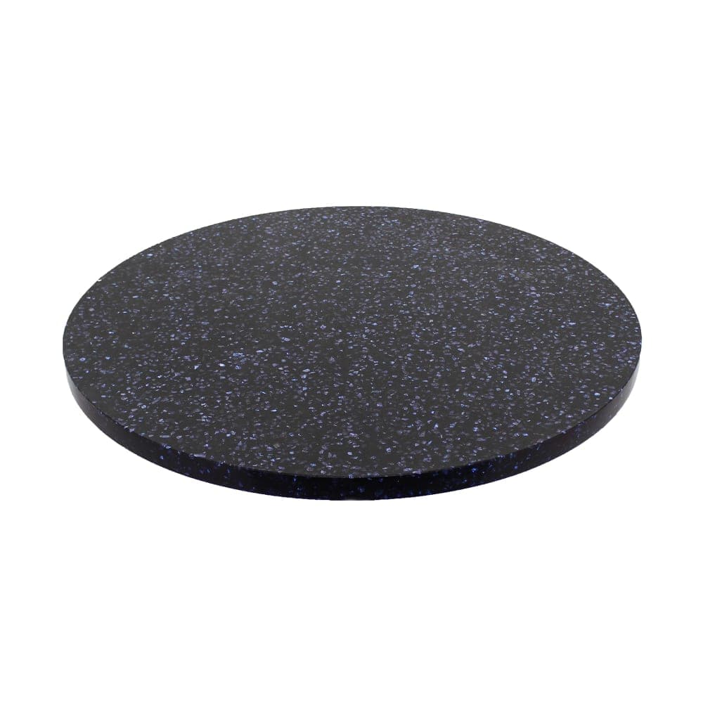 Art Marble 24" Round Quartz Table Top - Indoor/Outdoor, Blue Galaxy (Q40924RD)