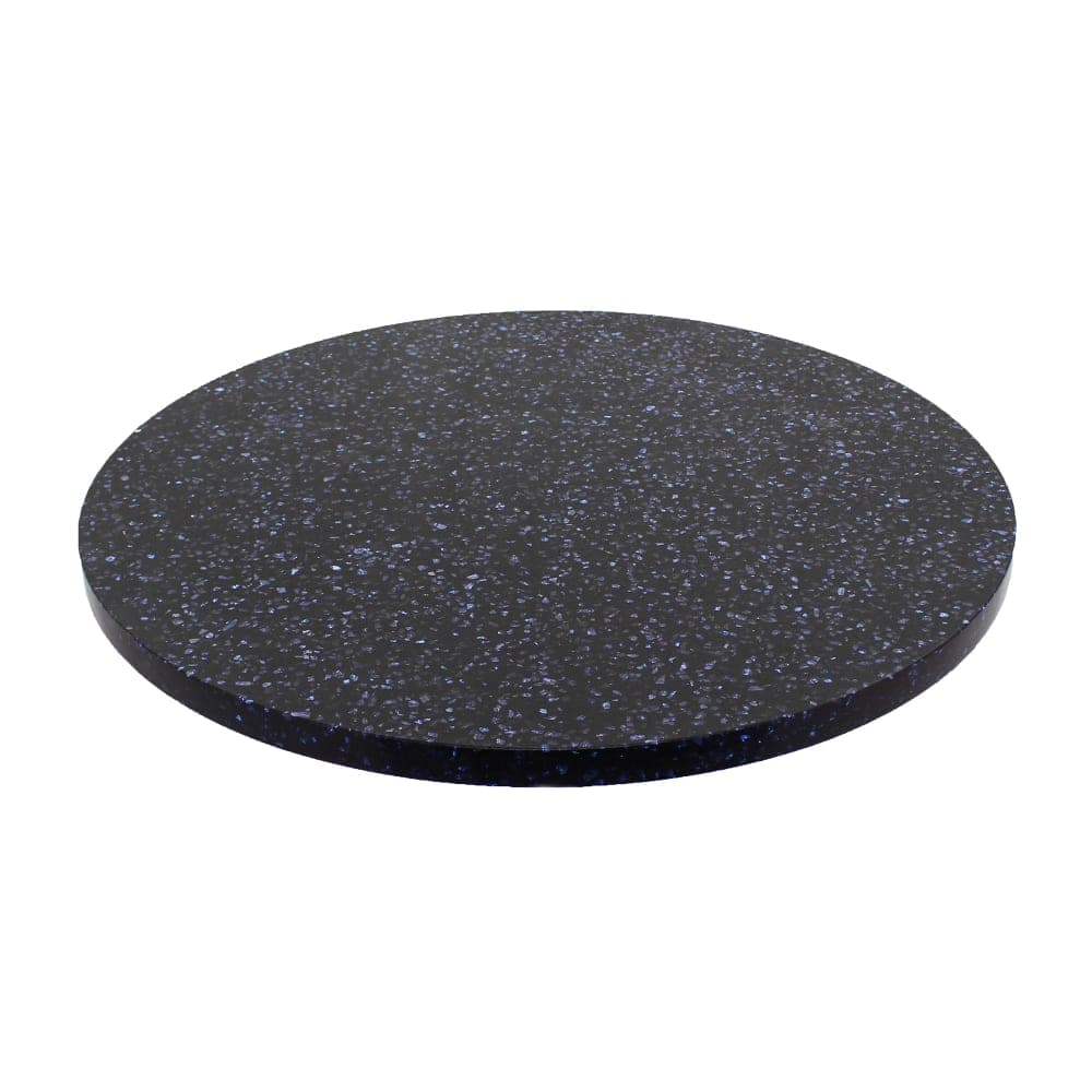 Art Marble 48" Round Quartz Table Top - Indoor/Outdoor, Blue Galaxy (Q40948RD)