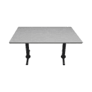 Art Marble 30" x 48" Rectangular Quartz Table Top, Nebula Gray (Q41530X48) thumbnail 2