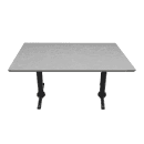 Art Marble 30" x 72" Rectangular Quartz Table Top, Nebula Gray (Q41530X72) thumbnail 2