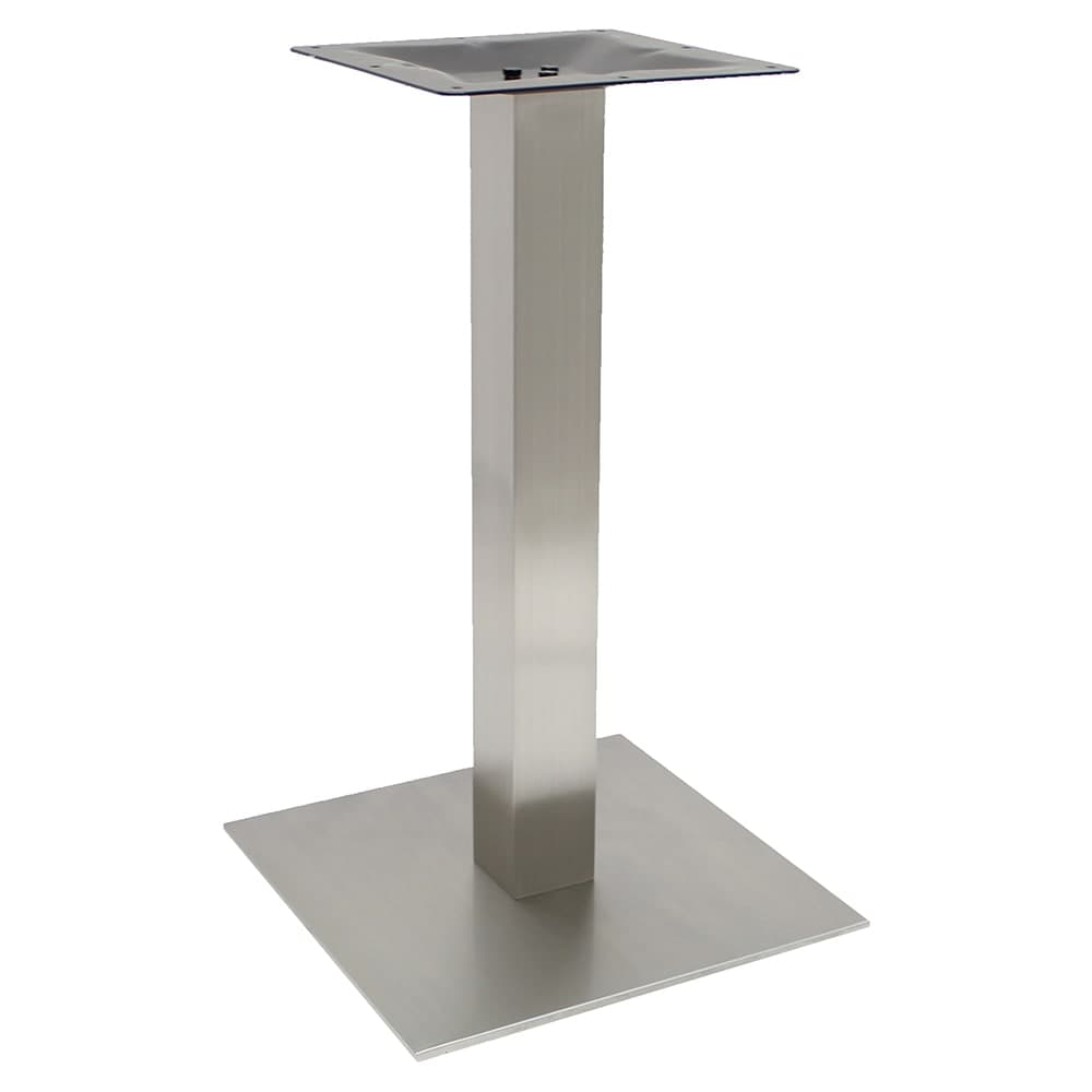 Art Marble 28 3/4" Square Table Base - Indoor/Outdoor, Dining Height, Stainless (SS05-23D)