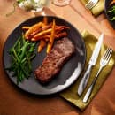 Libbey 2012894 9 3/8" Steak Knife w/ Gray Marble Plastic Handle, Stainless Steel thumbnail 3