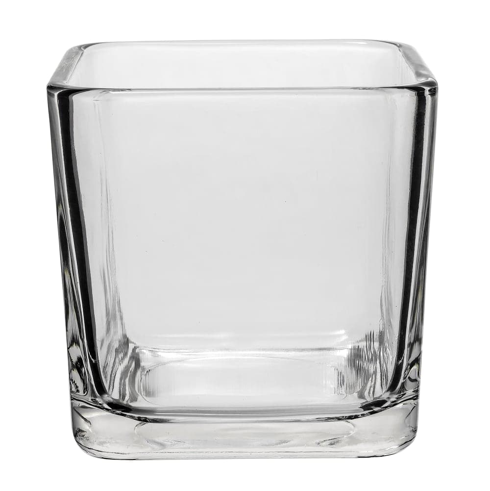 Libbey 5475 14 oz Clear Glass Cube Voltive Candle Holder