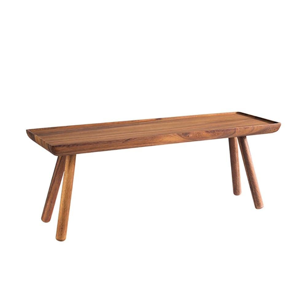 Libbey APS15623 Rectangular Buffet Stand - 20 7/8" x 6 3/8" x 7 7/8", Acacia Wood