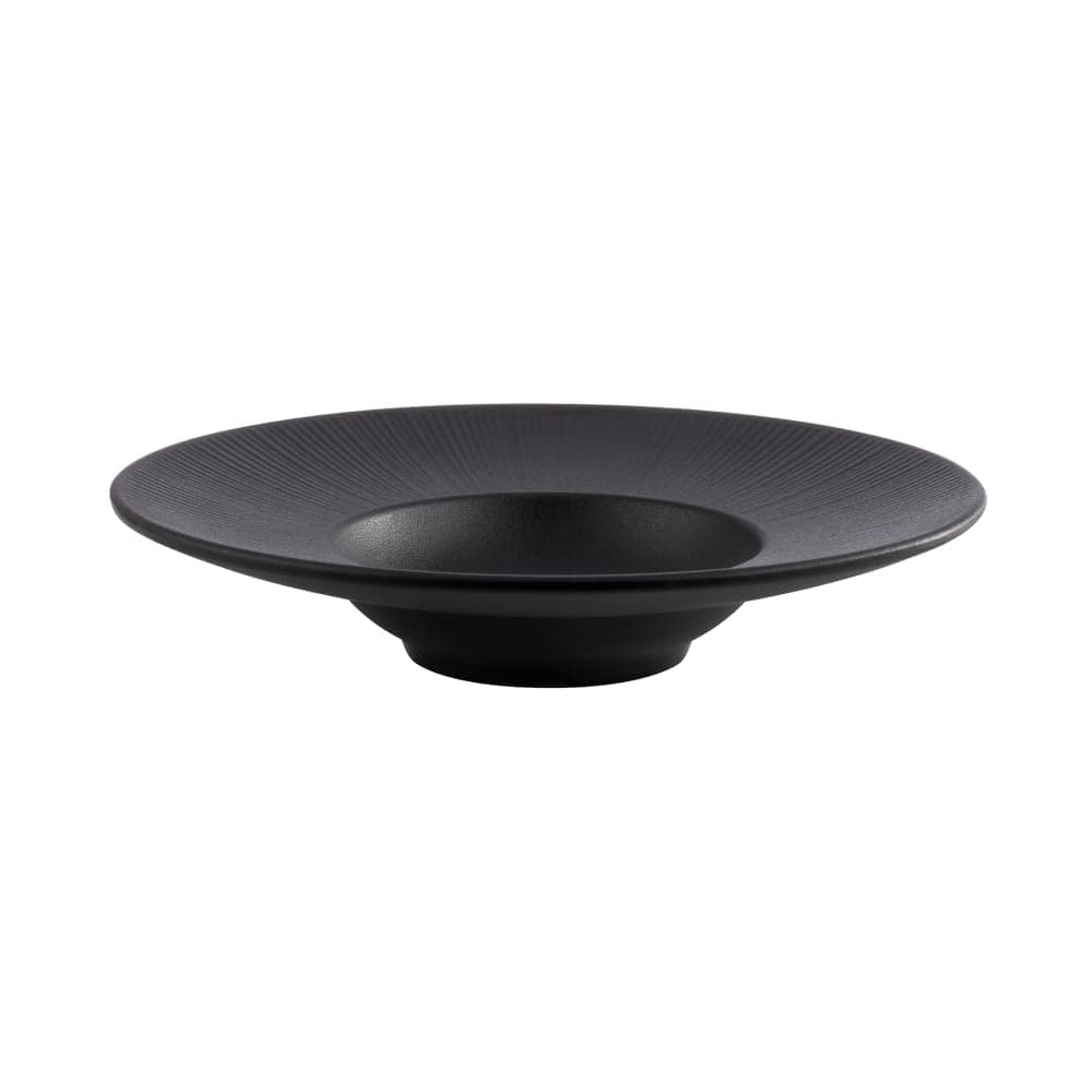 Libbey APS85098 10 oz Round Melamine Soup Plate, Black