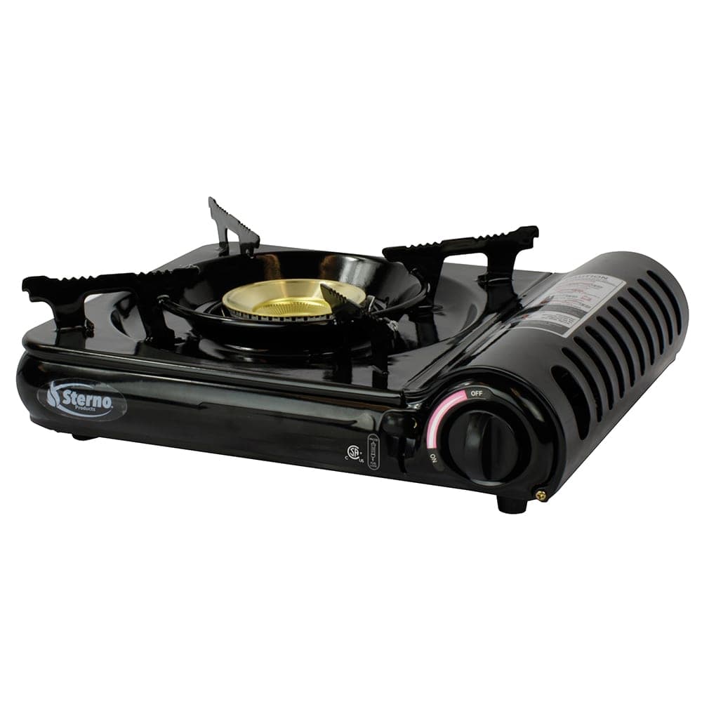 Sterno Professional Butane Stove w/ Adjustable Flame & Carrying Case - 9,000 BTU, Black (50180)