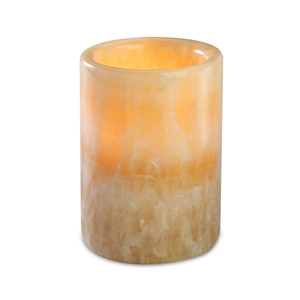 Sterno Candle Lamp - 3 1/4"D x 4 3/4"H, Alabaster, Beige (80156)
