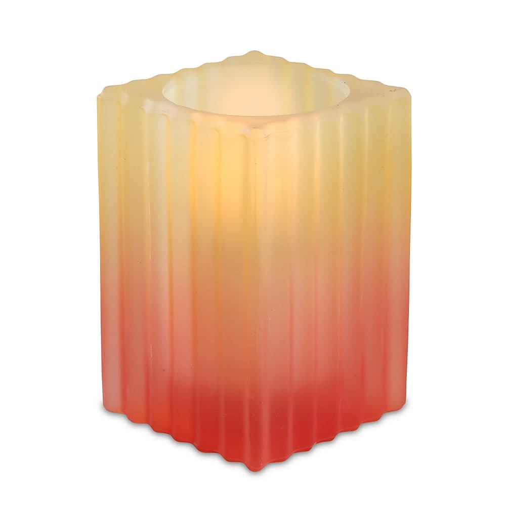 Sterno Infinity Candle Lamp - 3"L x 3"W x 4 1/2"H, Glass, Sunset (80190)