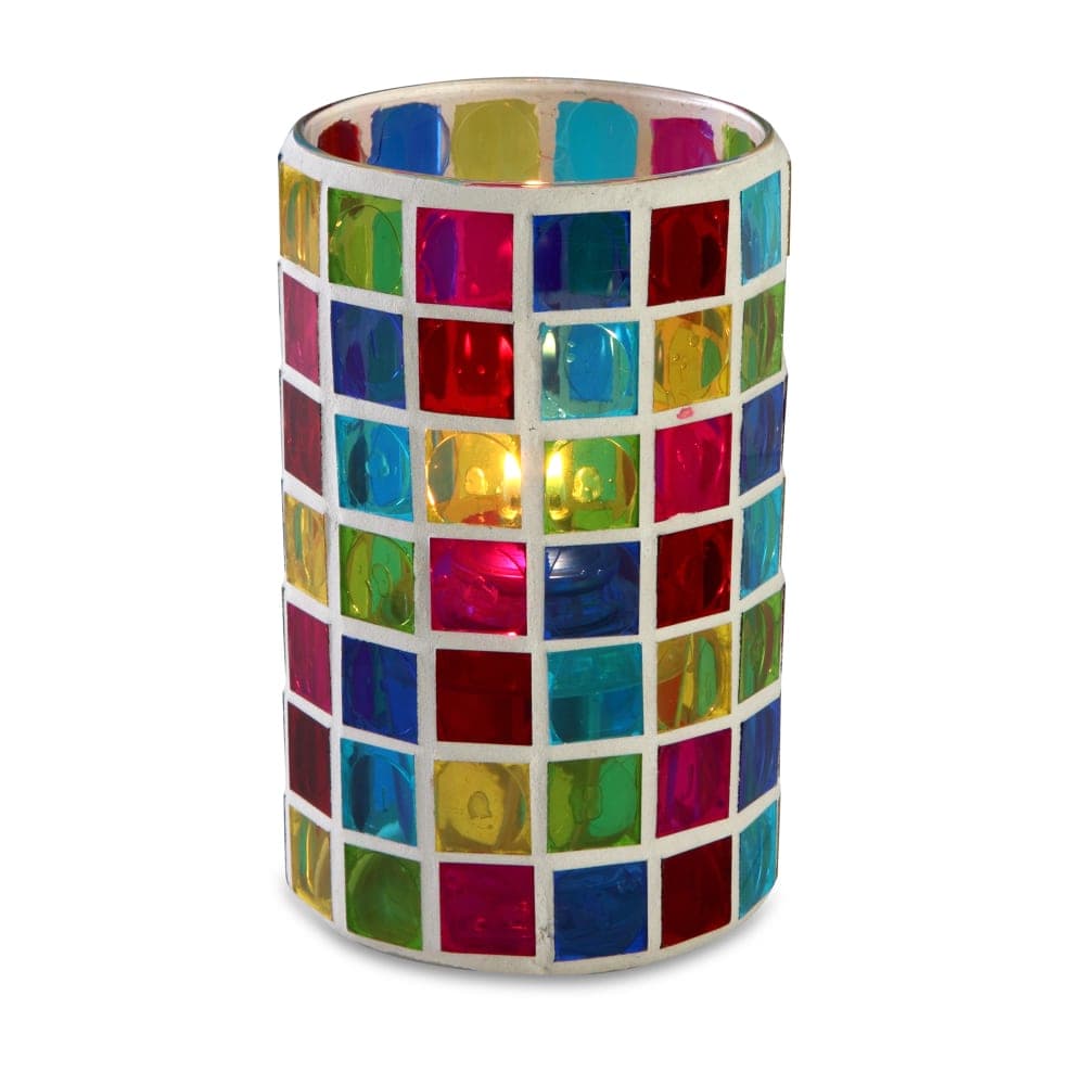 Sterno Capri Candle Lamp - 3 1/8"D x 4 7/8"H, Glass, Multi Colored (80200)