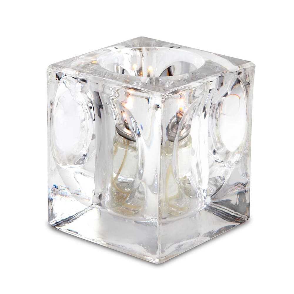 Sterno Presidio Candle Lamp - 3"L x 3"W x 3 1/2"H, Glass, Clear (80220)
