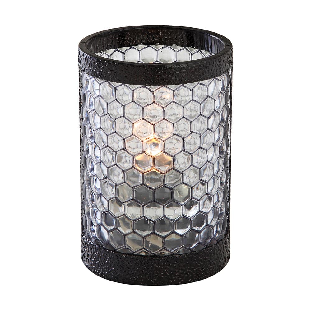 Sterno Pub Candle Lamp - 3"D x 4 1/2"H, Resin/Plastic, Clear/Black (80222)