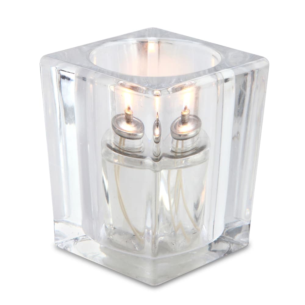Sterno Signature Candle Lamp - 3"L x 3"D x 4"H, Glass, Clear (80236)