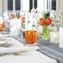 Sterno Signature Candle Lamp - 3"L x 3"D x 4"H, Glass, Orange Frost (80240) thumbnail 2