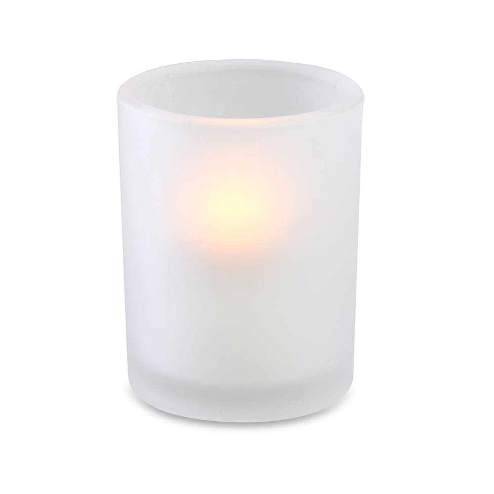 Sterno Lily Votive Candle Lamp - 2 5/8"D x 3 5/16"H, Glass, Frost (80268)