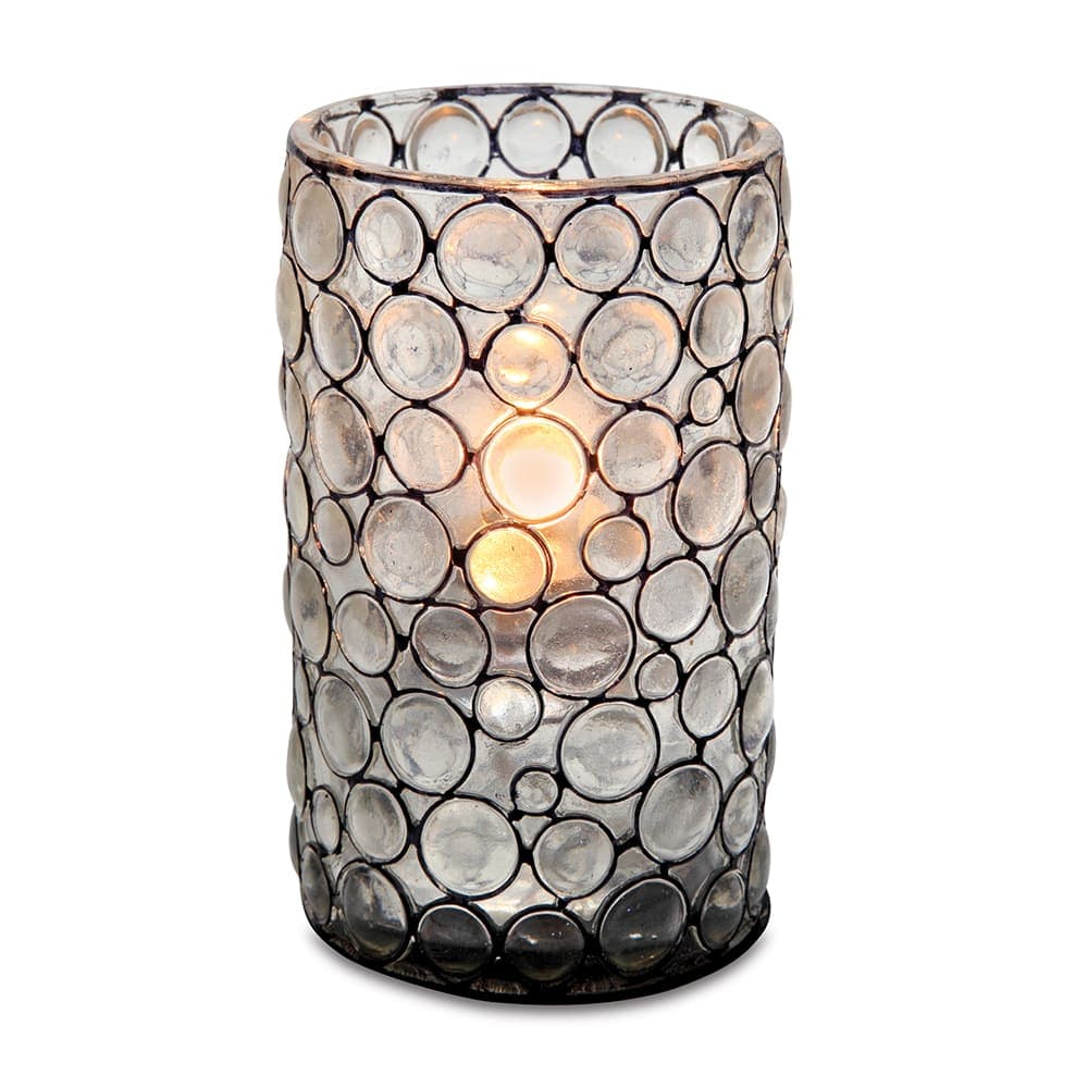 Sterno Gatsby Candle Lamp - 3 1/8"D x 4 19/20"H, Resin/Plastic, Clear (80292)