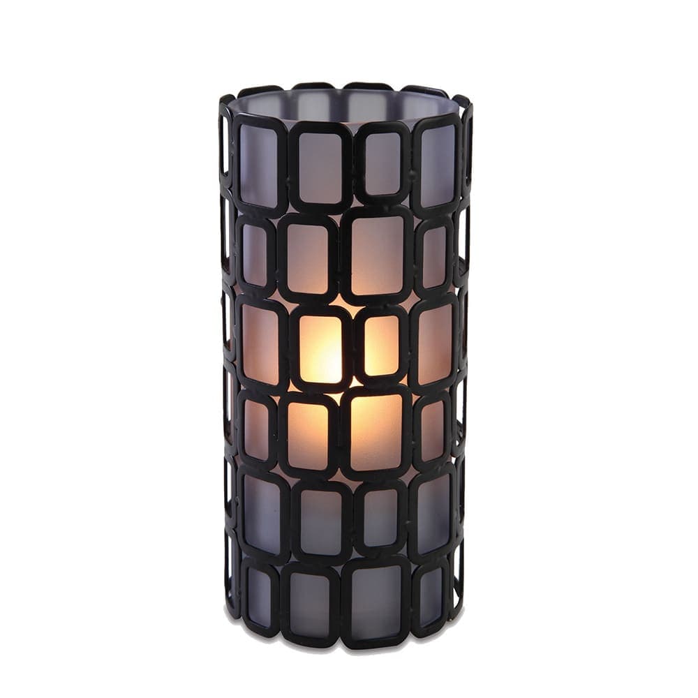 Sterno Ayer Candle Lamp - 2 13/16"D x 6"H, Glass, Blue Frost (80324)