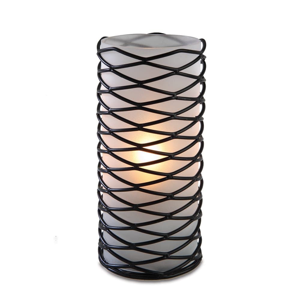 Sterno Brandy Diamond Candle Lamp - 2 29/32"D x 6 1/10"H, Glass, Frost (80338)