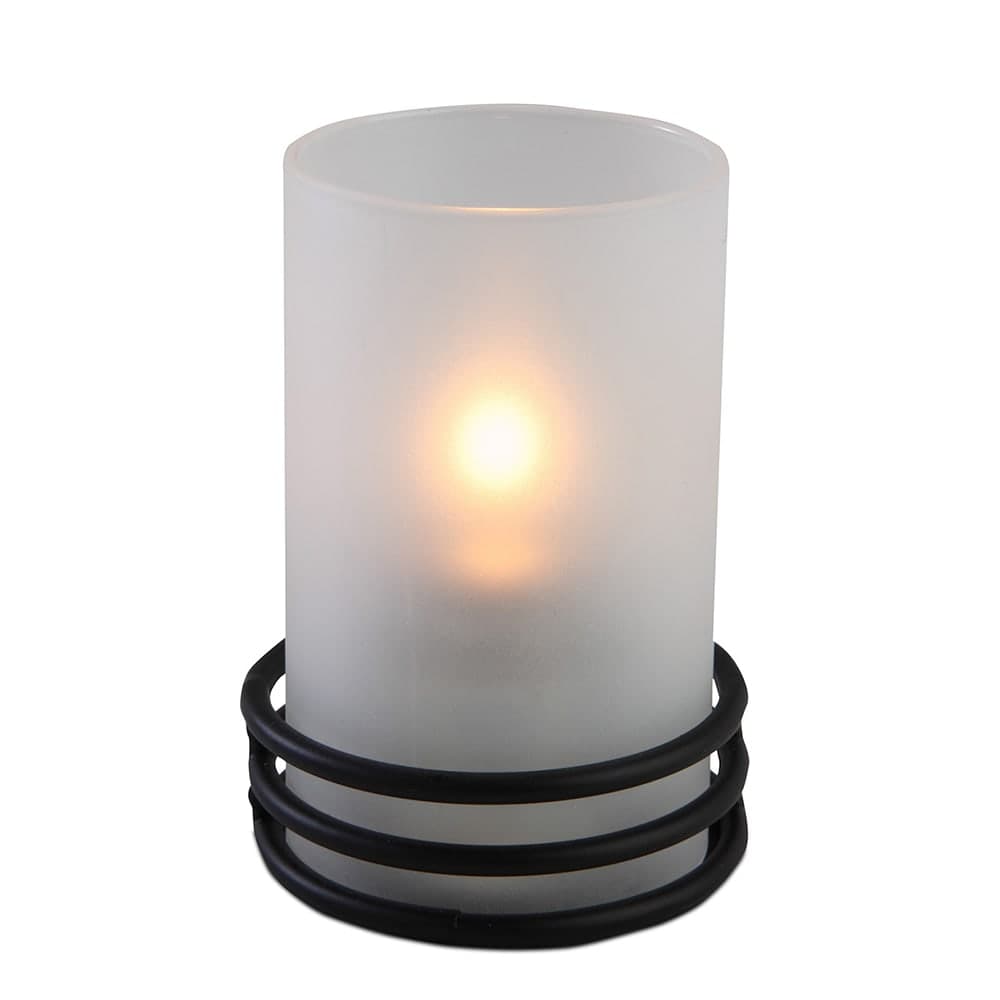 Sterno Brooklynn Candle Lamp - 2 13/16"D x 4"H, Glass, Frost (80362)