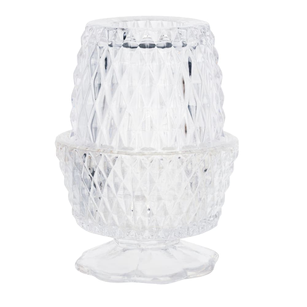 Sterno Crawford Candle Lamp - 3 5/8"D x 5 1/14"H, Glass, Clear (80376)