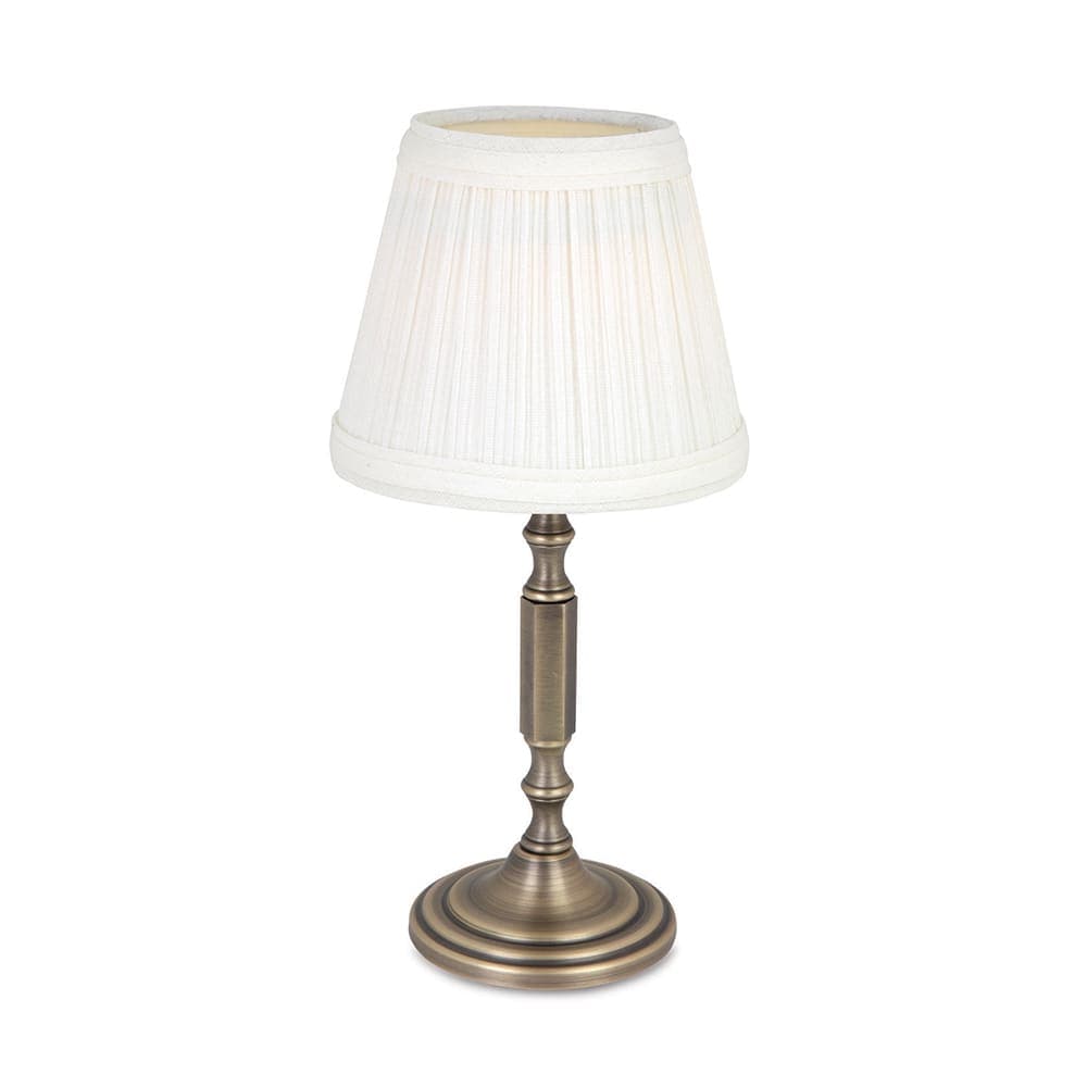 Sterno La Rue Candle Lamp - 3 11/32"D x 10 1/2"H, Marlowe White/Oil Bronze Base (80412)