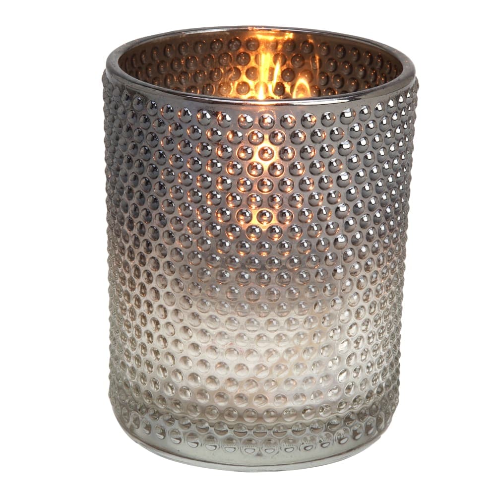Sterno Urban Smoke Candle Lamp - 3 1/5"D x 4"H, Beaded Textured Glass, Ombre Bronze (80520)