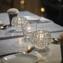 Sterno Atlas Candle Lamp - 3 1/4"H, Square Textured Glass, Clear (80526) thumbnail 2