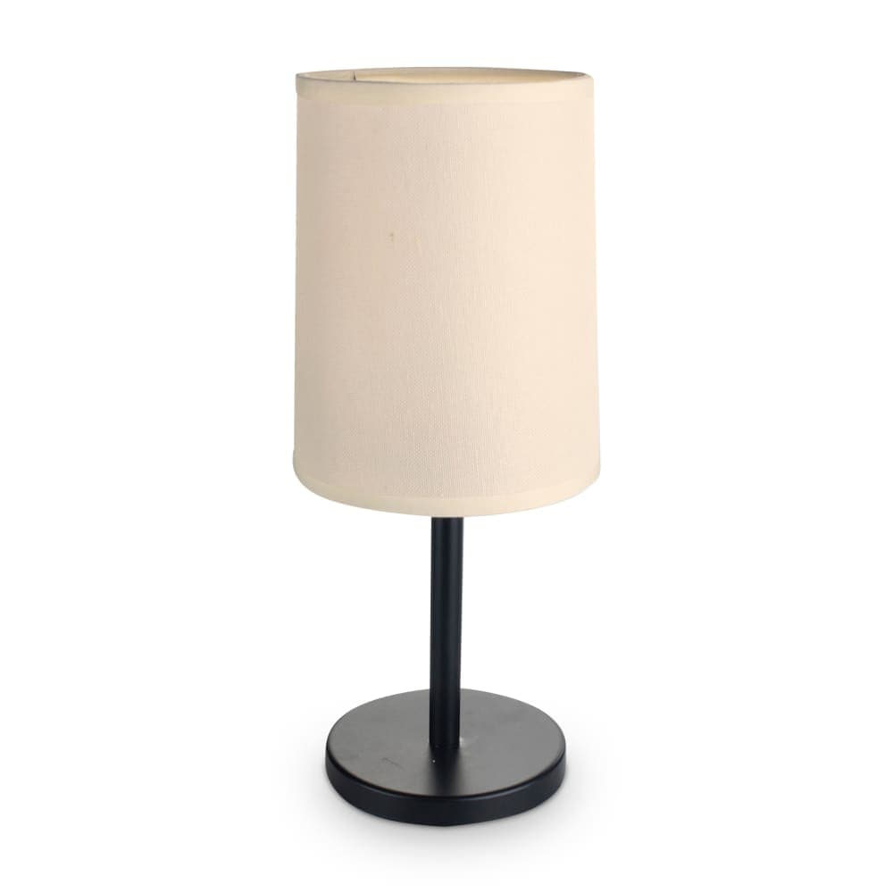 Sterno Martini Candle Lamp - 4"D x 11"H, Taupe Shade/Matte Black Metal Base (80570)